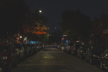 Plakat night city street