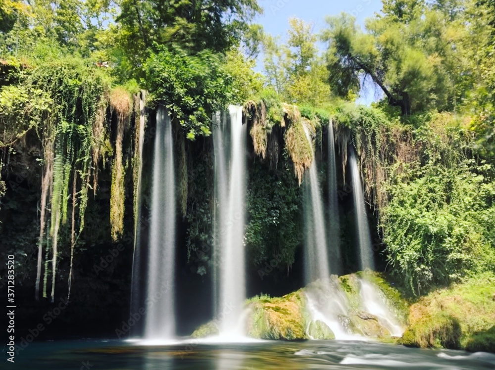 Wall mural duden waterfalls in antalya turkey