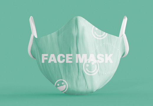 Front View of Medical Face Mask Mockup