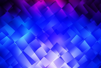 Dark Pink, Blue vector gradient triangles pattern.