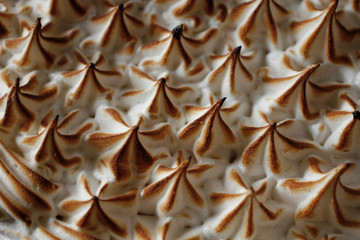 Detalle del merengue de una torta