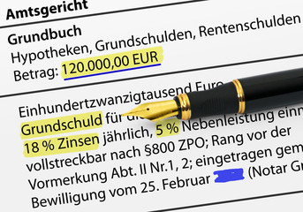 Nachbildung, Grundbuch, Grundschuldeneintragung, Amtsgericht
