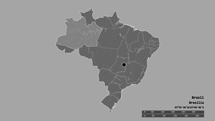 Location of Amazonas, state of Brazil,. Bilevel