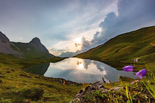 Allg&auml;u - Rappensee - Bergsee - Alpen - Sonnenuntergang