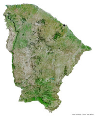 Cear&aacute;, state of Brazil, on white. Satellite