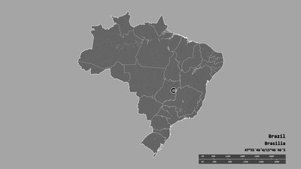 Location of Distrito Federal, federal district of Brazil,. Bilevel