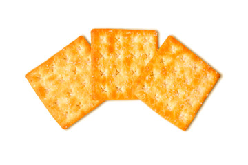 Sugar crackers bread on white background
