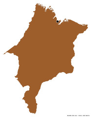 Maranhão, state of Brazil, on white. Pattern