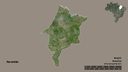 Maranhão, state of Brazil, zoomed. Satellite