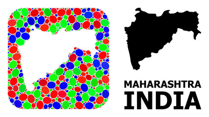 Mosaic Hole and Solid Map of Maharashtra State