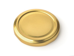 Golden metal jar lid