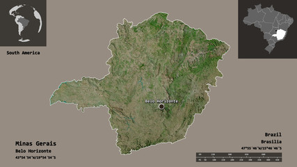 Minas Gerais, state of Brazil,. Previews. Satellite