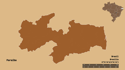 Fototapeta premium Paraíba, state of Brazil, zoomed. Pattern