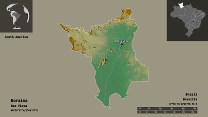 Roraima, state of Brazil,. Previews. Relief