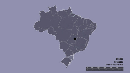 Location of Santa Catarina, state of Brazil,. Administrative