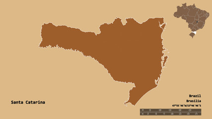 Santa Catarina, state of Brazil, zoomed. Pattern