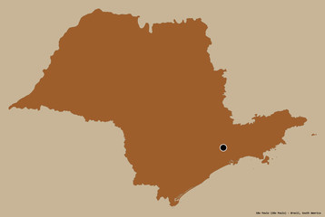 Obraz premium São Paulo, state of Brazil, on solid. Pattern