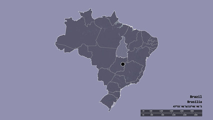 Location of Tocantins, state of Brazil,. Administrative