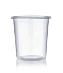 Empty disposable plastic shot glass