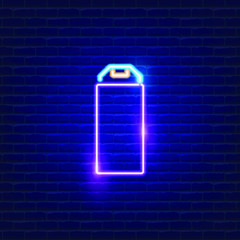 Cosmetic bottle neon icon. Beauty products neon banner design. Cosmetic concept vector Illustration.