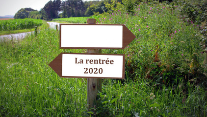 pancarte ,concept ,la rentrée des classes