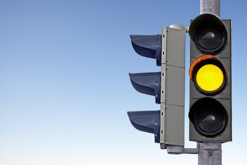 Verkehrsampel, Phase gelb, Textfreiraum