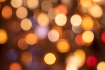 Fototapeta premium Colorful abstract bokeh lights background.
