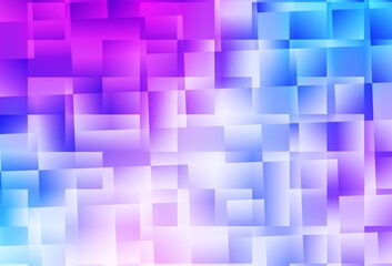 Light Pink, Blue vector texture in rectangular style.