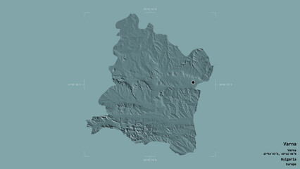 Varna - Bulgaria. Bounding box. Administrative