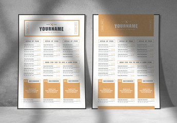 Rustic Menu Layout - Powered by Adobe