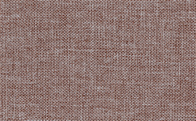 Closeup brown color fabric sample texture backdrop. Strip line brown fabric pattern design or upholstery abstract background. 