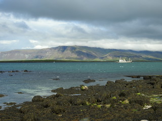 Icelandic fishing boats in Reykjavik Harbor.