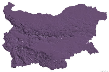 Bulgaria on white. Administrative