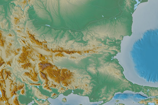 Bulgaria neighbourhood. Relief