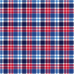 Plaid Seamless Pattern - Patriotic plaid repeating pattern design
