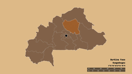 Location of Centre-Nord, region of Burkina Faso,. Pattern