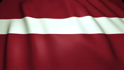 Waving realistic Latvia  flag on background, 3d illustration