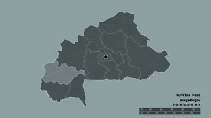 Location of Haut-Bassins, region of Burkina Faso,. Administrative