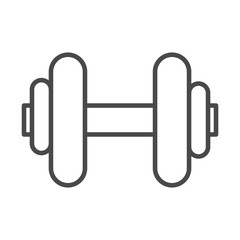 dumbbell sport fitness gym line icon design