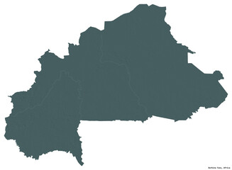 Obraz premium Burkina Faso on white. Administrative