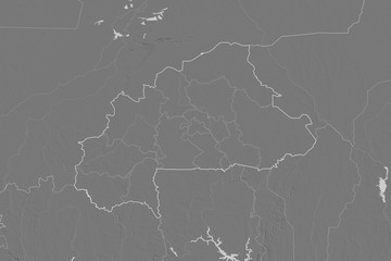 Burkina Faso borders. Bilevel