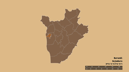 Location of Bujumbura Mairie, province of Burundi,. Pattern