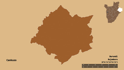 Cankuzo, province of Burundi, zoomed. Pattern