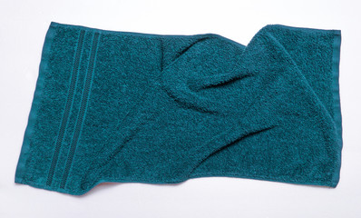 close up of blue  towel texture