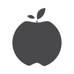 apple fresh healthy fruit diet silhouette icon design