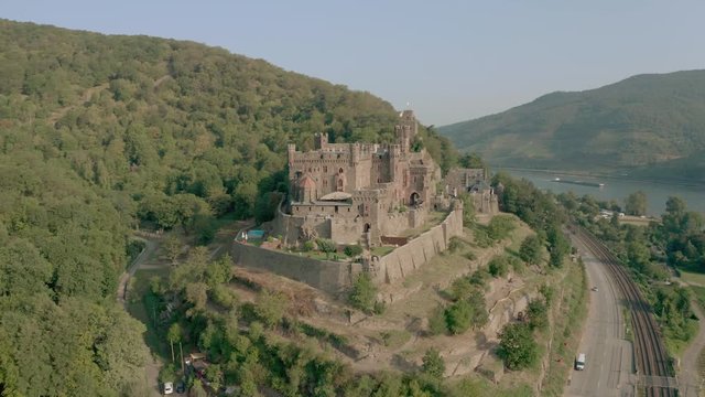 Rheinstein Castle Drone Panorama