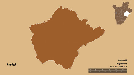 Ruyigi, province of Burundi, zoomed. Pattern