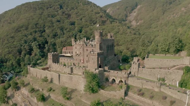 Reichenstein Castle Exterior Drone Shot