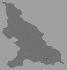 Haut-Mbomou, prefecture of Central African Republic, on solid. Bilevel