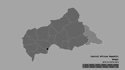 Location of Haut-Mbomou, prefecture of Central African Republic,. Bilevel